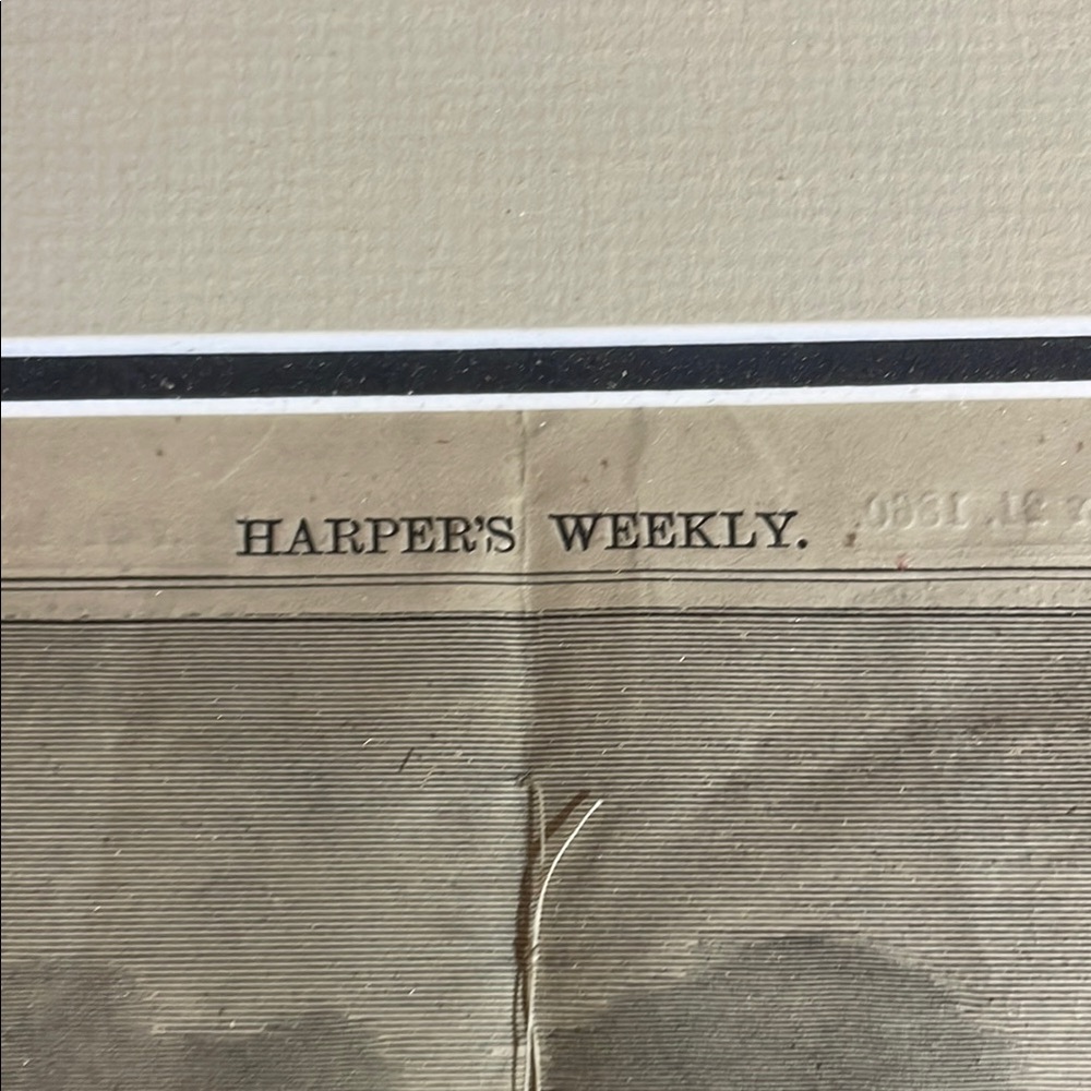 Staten Island NY History! Framed Antique Original Harper’s Weekly Cover - Picture 2 of 4